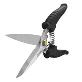 stedi front view of scissors showing sturdy build and matte black finish for durability