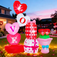 Stegosaurus front view of 6ft LOVE display showing visual impact