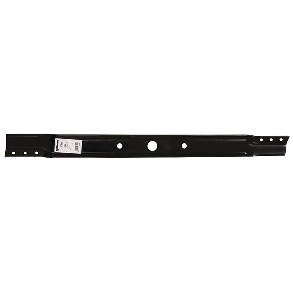 Stens front view of 33-inch blade showing full cutting edge and shape benefit improved cut