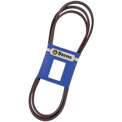 Stens belt laid flat with ruler showing 130 inch length for accurate fit