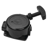 Stens recoil starter assembly front view showing mounting layout and quick replacement benefit
