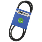 Stens replacement belt front packaging showing part label and fitment benefit