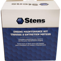 Stens spark plug and air filter pictured for easy replacement and improved starting benefit