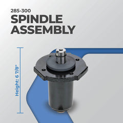 Stens spindle installed on mower deck demonstrating restored blade alignment