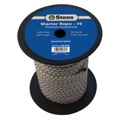 Stens starter rope front view showing spool and durable white cord benefit
