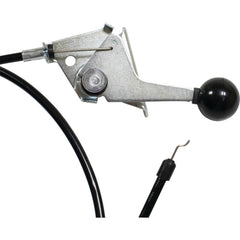 Stens throttle cable close-up of conduit end for protected routing benefit