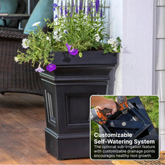 Step2 Atherton filled with mixed flowers showing generous soil volume and attractive display