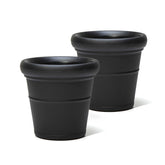 Step2 front view of Claremont planter showing sleek onyx black and height benefit