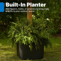 Step2 planter filled with colorful flowers demonstrating decorative planting and added stability