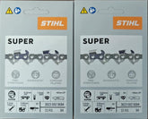 Stihl 33RS-84 front packaging showing two chains and model label for quick identification