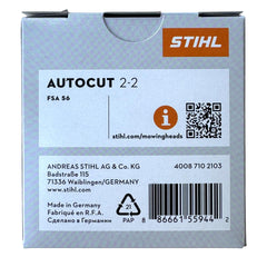 Stihl AutoCut 2-2 mounted on FSA 56 trimmer demonstrating easy installation