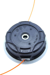 Stihl AutoCut C 26-2 mounted on trimmer demonstrating easy installation and fit