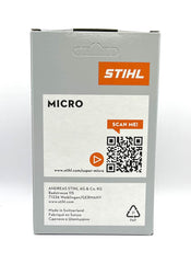 Stihl chain close-up of cutters and drive links showing precise edges and low-kickback design for smoother cuts