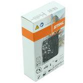Stihl Picco Micro 3 front box showing sealed OEM packaging and authenticity benefit