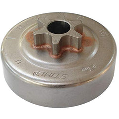 Stihl OEM 3/8" Picco 6T sprocket front view showing precise teeth, ensures accurate chain engagement