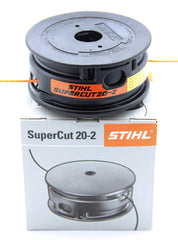Stihl SuperCut 20-2 next to ruler showing scale and compact durable construction