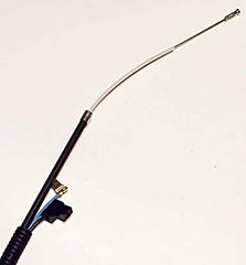 Close-up of Stihl cable end fittings showing durable mounts for secure throttle linkage