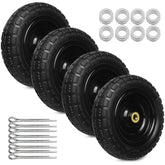 Storystore front view of 13-inch solid tire showing robust profile and durable design benefit