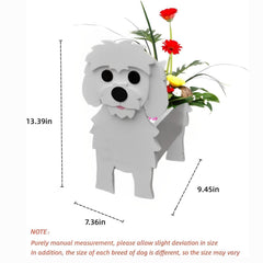 strolfay side profile showing stable base and decorative dog-shaped form for display