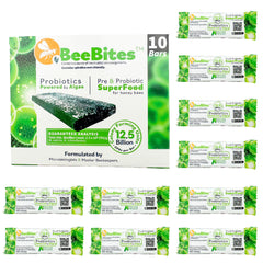 STRONG MICROBIALS front packaging showing BeeBites and product benefits