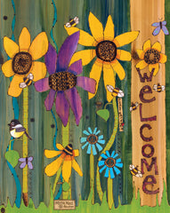 Studio M art pole installed in a garden adding instant color and landscaped charm