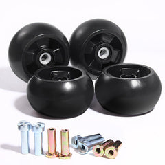 suamoterr front view of four gauge wheels showing fit and replacement convenience