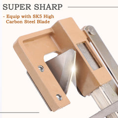 SUCA close-up SK5 blade edge showing precise clean cuts