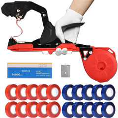 SUCA front view tapener gun showing compact, lightweight design and benefit of easy handling