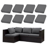 SUKAIKEQA front view showing eight cushion covers renewing sofa appearance