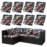 SUKAIKEQA front view of packaged 8PCS patio cushion covers refreshing seating