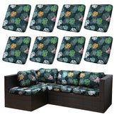 SUKAIKEQA front view of eight-piece patio cover set renewing outdoor sofa