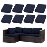 SUKAIKEQA front view of eight-piece patio cushion covers renewing sofa look