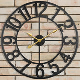 SUKYING front view of 24-inch clock showing bold numerals and vintage look