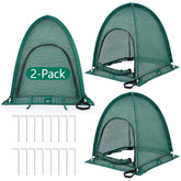 SUMGROW front view of pop-up tent showing protected plants and easy setup