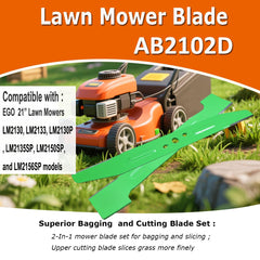 SummerCool blades installed on mower demonstrating improved bagging