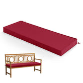 Summsun bench cushion front view showing burgundy seat enhancing comfort