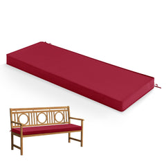 Summsun bench cushion front view showing burgundy seat enhancing comfort