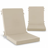 Summsun cream cushions front view showing neat edges and inviting comfort