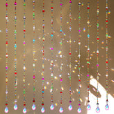 Suncalla front view of 12 multicolor crystal garlands creating sparkle