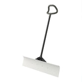 Suncast 36-inch front view showing wide blade for faster clearing