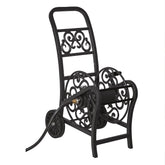 Suncast hose cart front view showing full frame and storage benefit