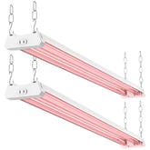 Sunco front view of 4FT LED grow light showing slim fixture and even light