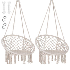 SUNCREAT hammock chair front view showing full hanging silhouette and comfort