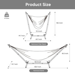SUNCREAT hammock chair in use demonstrating roomy relaxation benefit