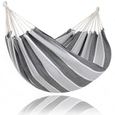 SUNCREAT front view of hammock showing roomy bed and colors, comfortable lounging
