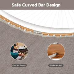 SUNCREAT detailed spreader bar with countersunk holes for reduced rope wear