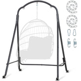 SUNCREAT front view of hammock chair stand showing sturdy frame and elegant design