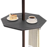 Sundale Outdoor front view of tray showing tabletop and clamp, adds surface space