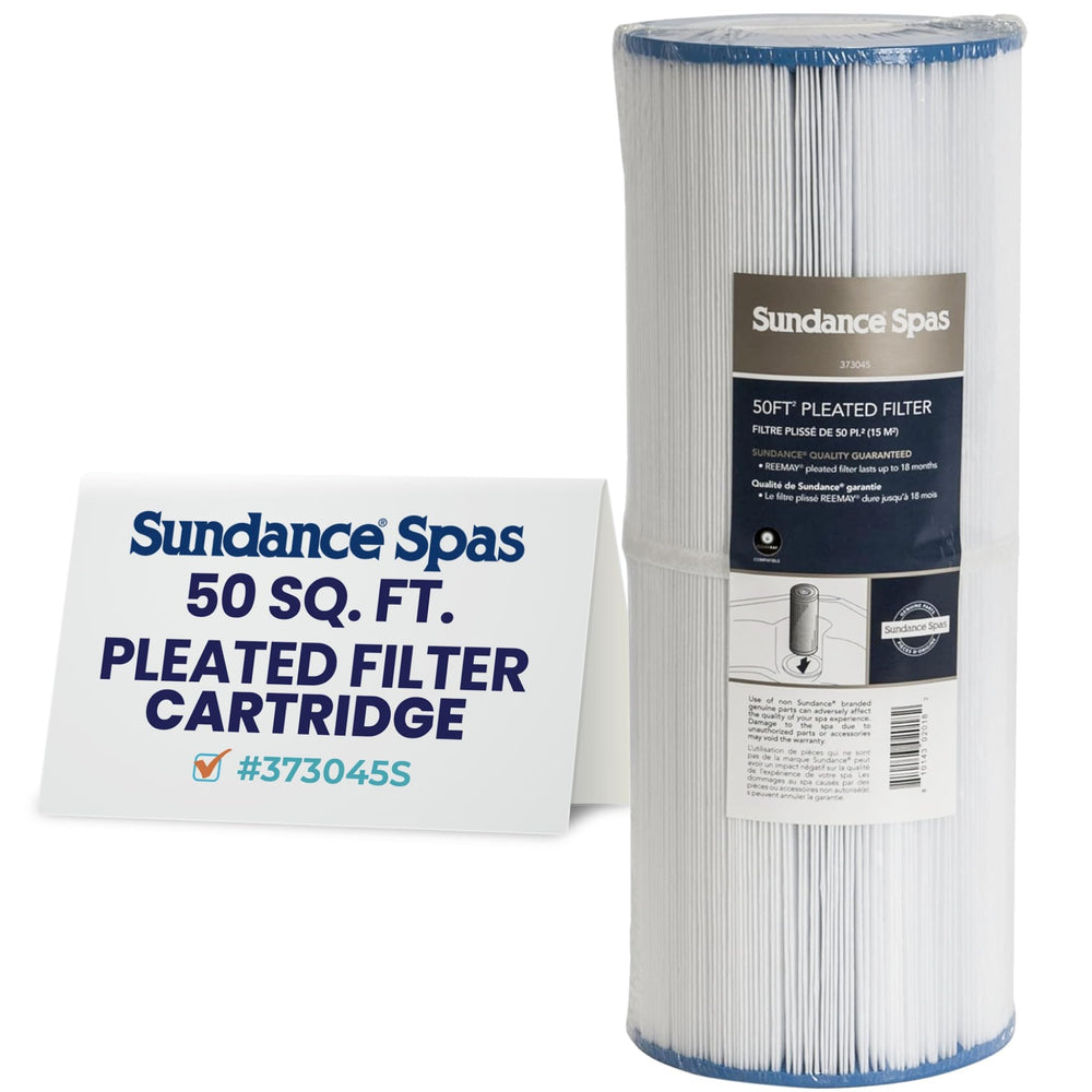 Sundance front view of replacement 50ft filter showing correct OEM shape and fit