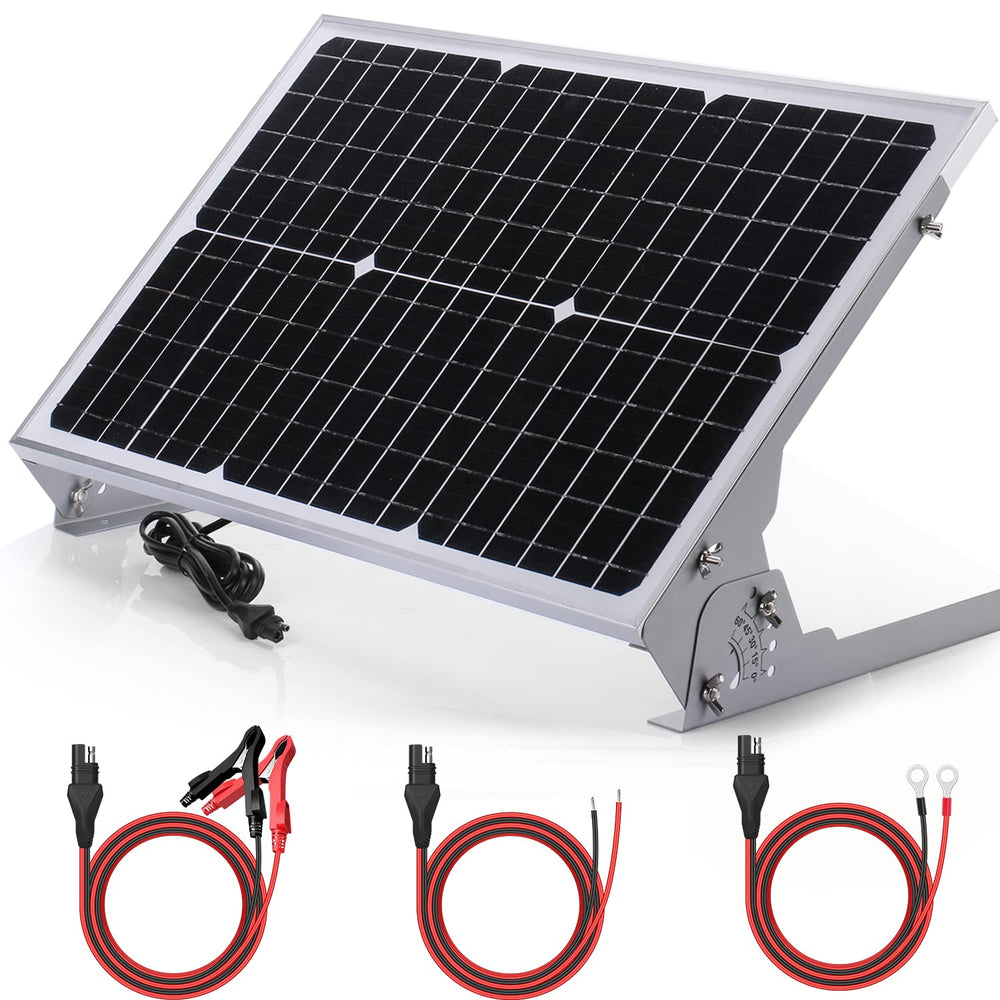 SUNER POWER front panel view showing compact 30W solar surface and durable frame for reliable charging